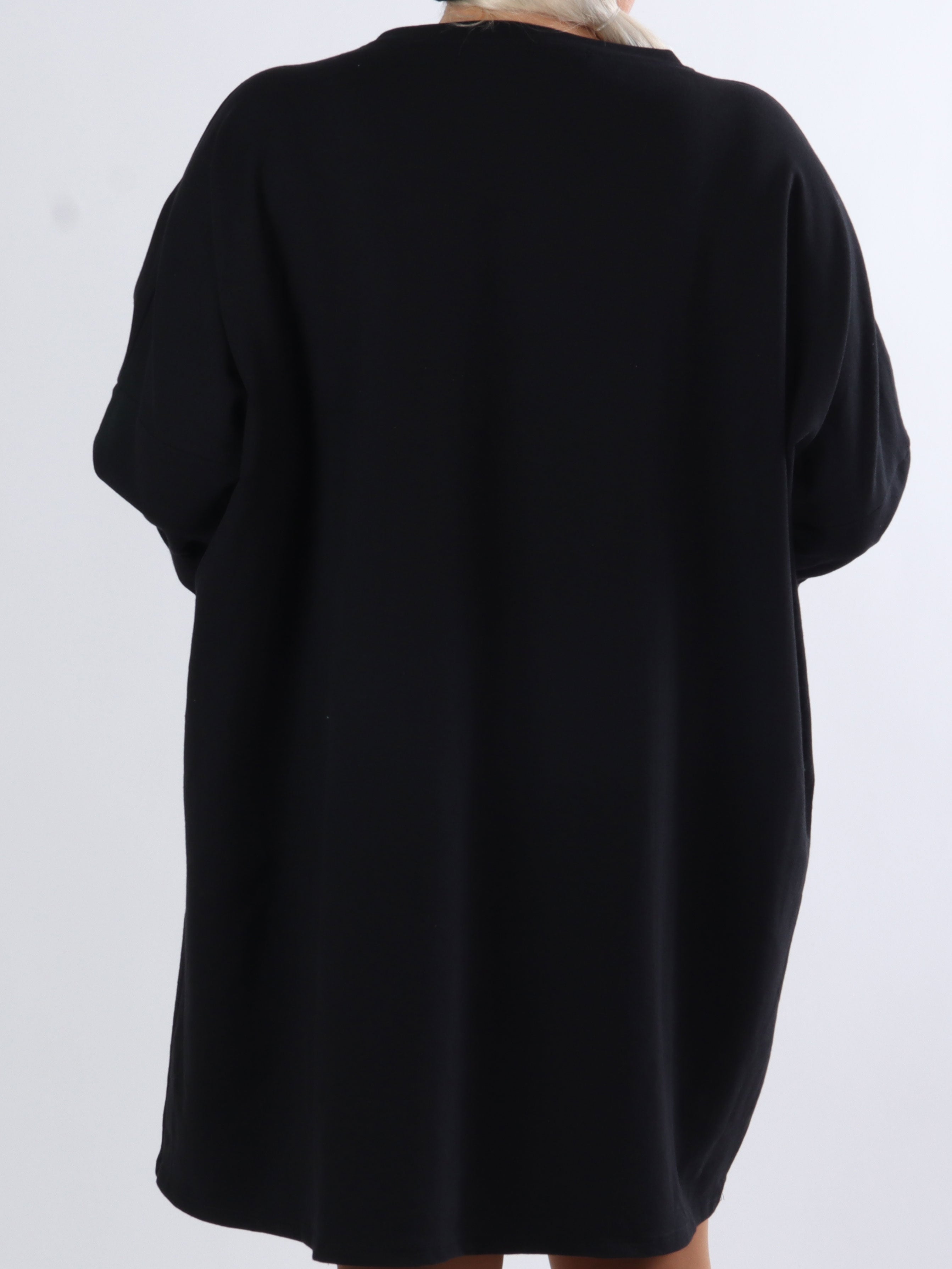 Liana - Plus size joggingkjole med guldskrift